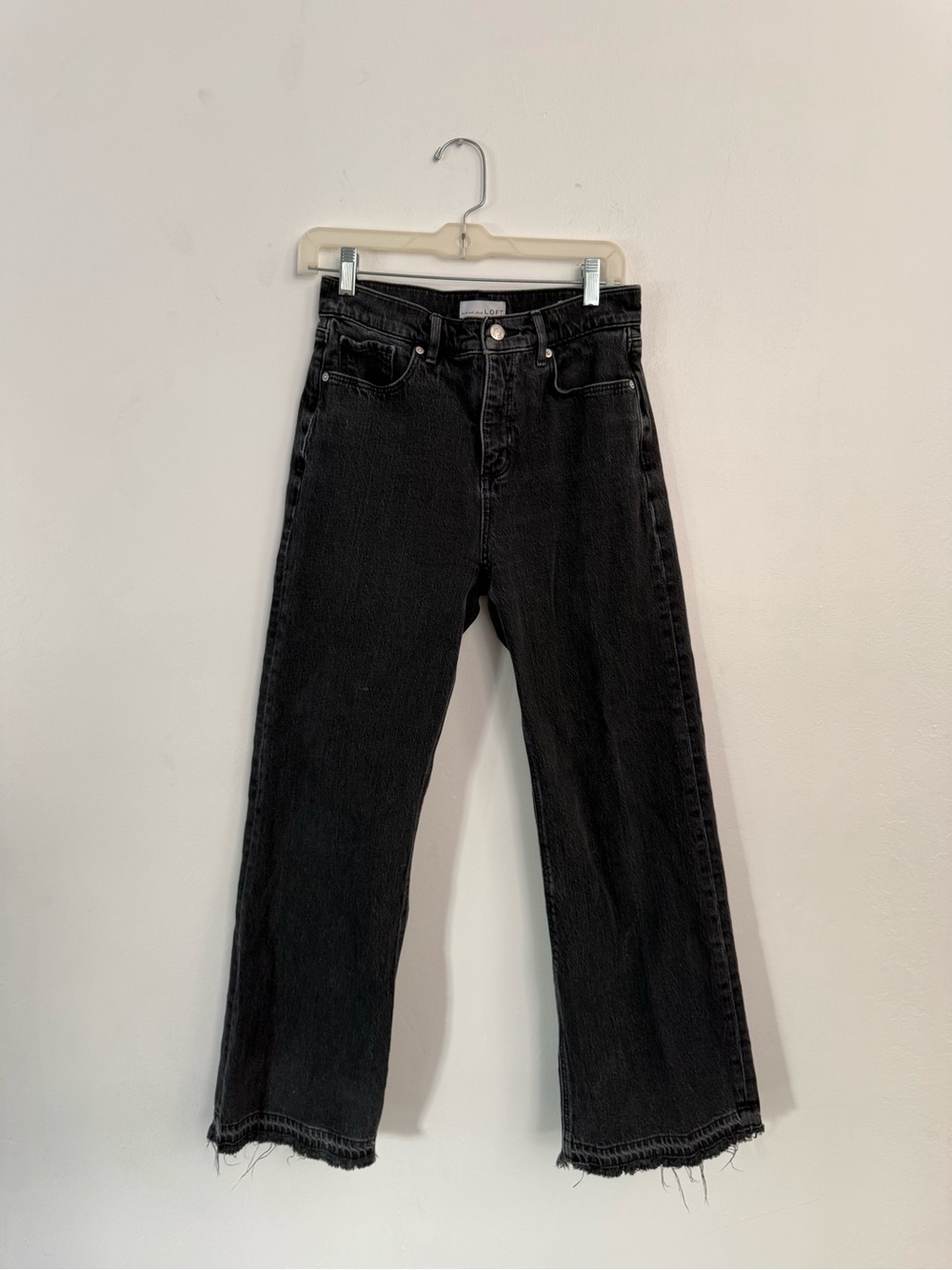 LOFT Black Straight-Leg Jeans